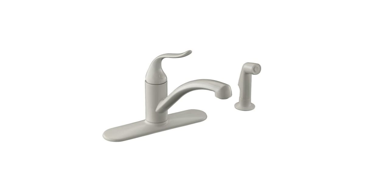 Kohler K15072P96 Single Handle Kitchen Faucet with Side