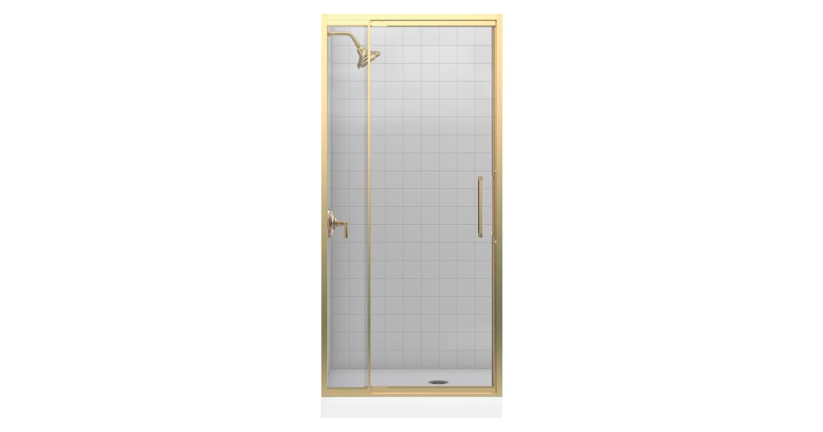 Kohler K705816LABV 76.63"H x 33"36"W Pivot Shower Door