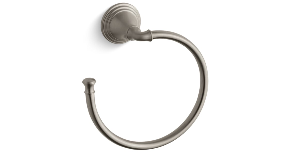 Kohler K 10557 BN Devonshire Single Post Round Towel Ring Build