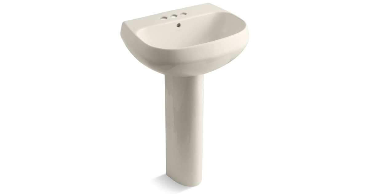 Kohler K2293447 Wellworth pedestal lavatory with 4"