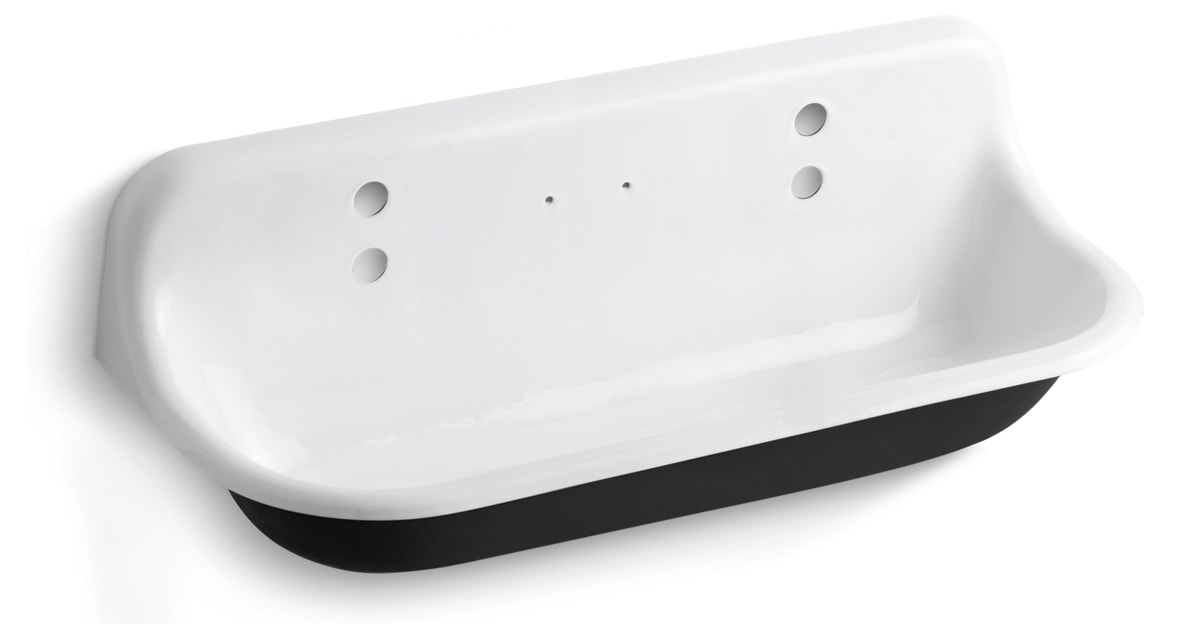Kohler K-3202-0 Brockway 4ft. wash sink with drillings for two