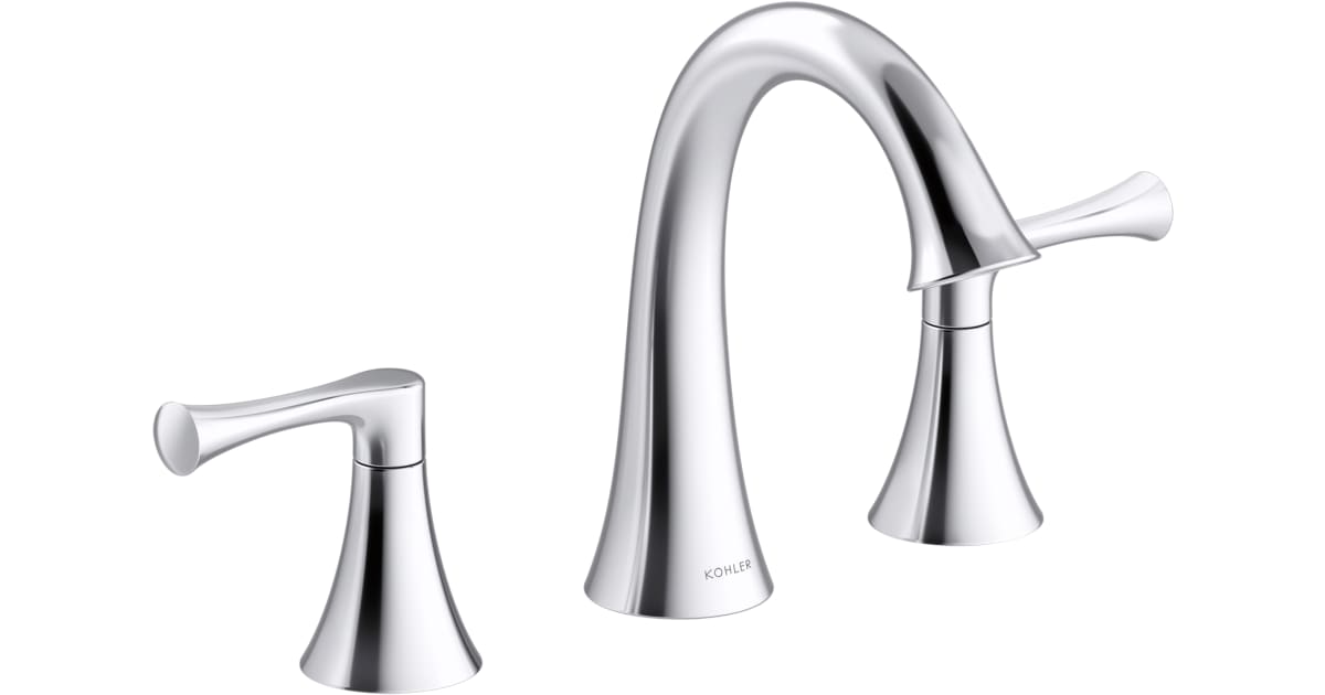Kohler K-310-4P-CP Polished Chrome Double Handle Widespread