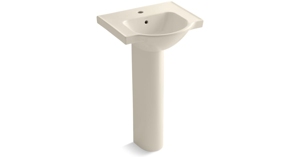 Kohler K5265147 Veer 21" Pedestal Bathroom Sink with