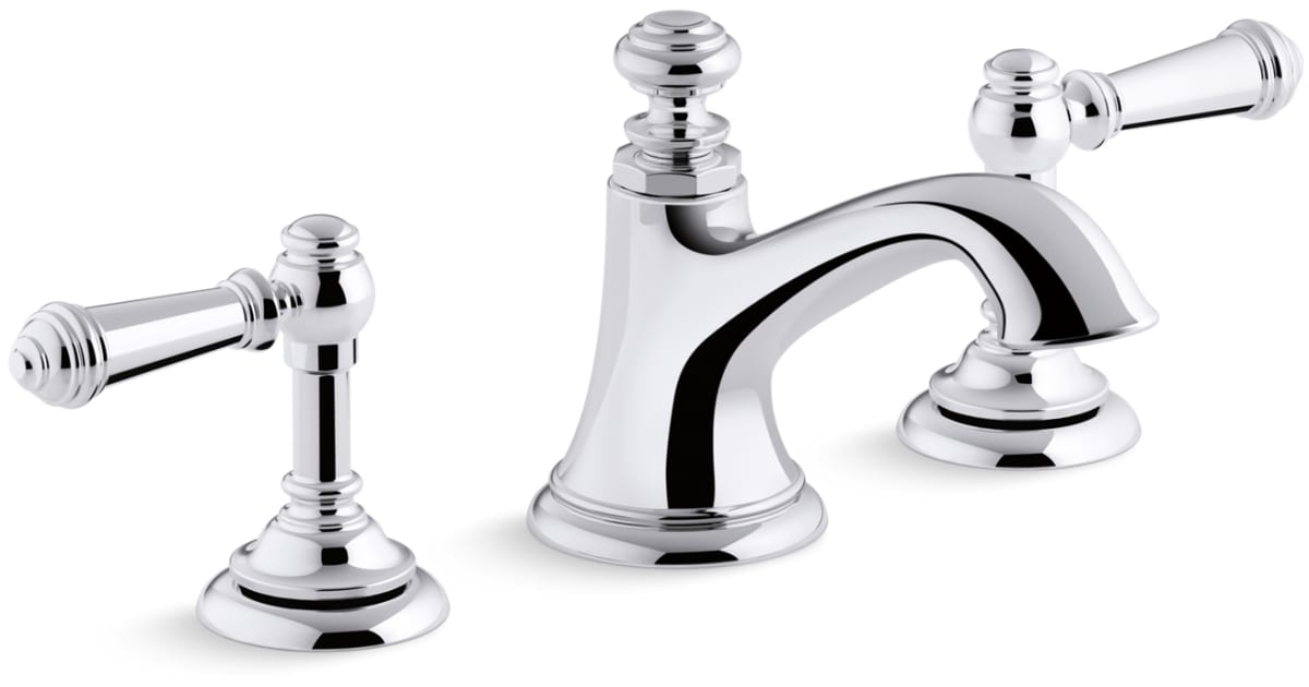 Kohler K-72759-4-CP Artifacts Widespread Bathroom Faucet with Bell