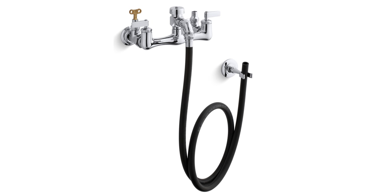 Kohler K8928CP Service sink faucet with loosekey stops,