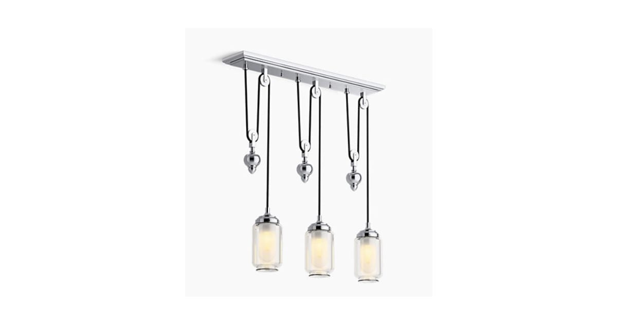 Kohler K22659CH03CPL Artifacts Three Light Chandelier
