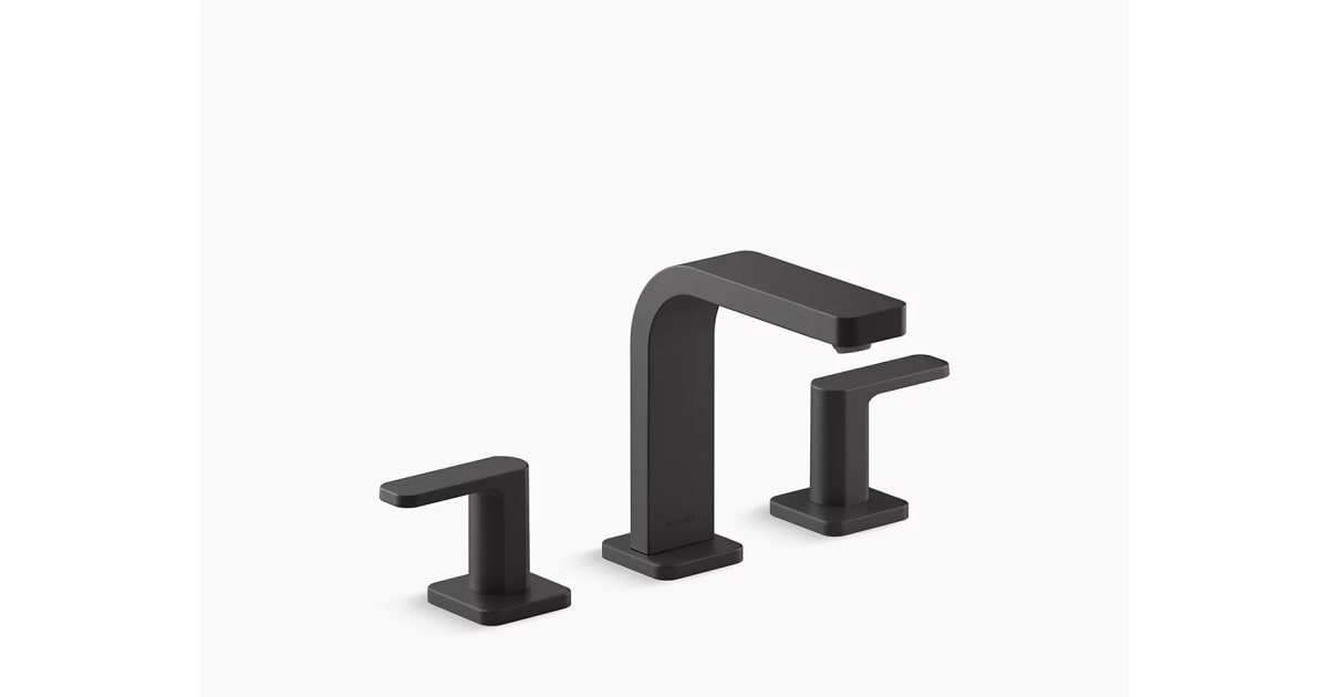 Kohler K234844NBL Widespread Bathroom Sink Faucet with