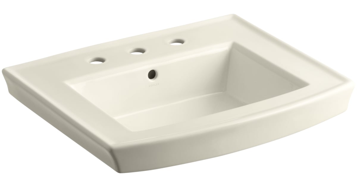Kohler K2358847 Archer 24" Pedestal Bathroom Sink with