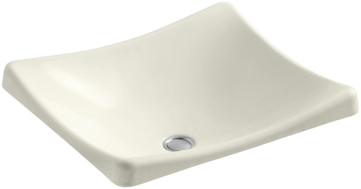 KOHLER DemiLav Wading Pool Cast Iron Vessel Sink in Biscuit