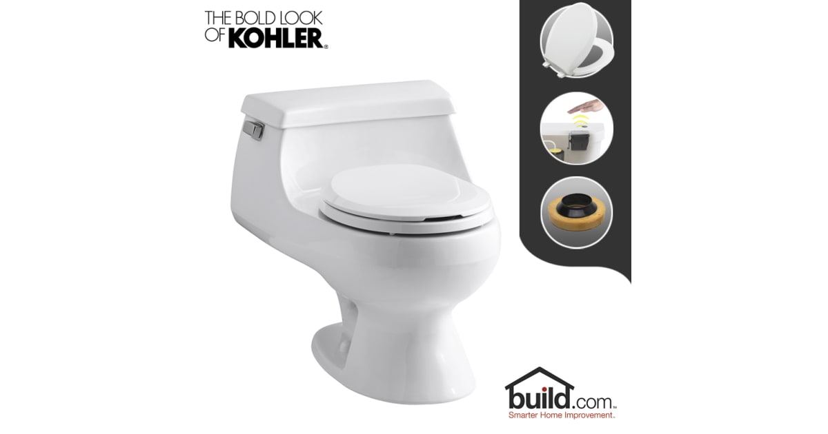 Kohler K33860Touchless Rialto 1.6 GPF Round OnePiece