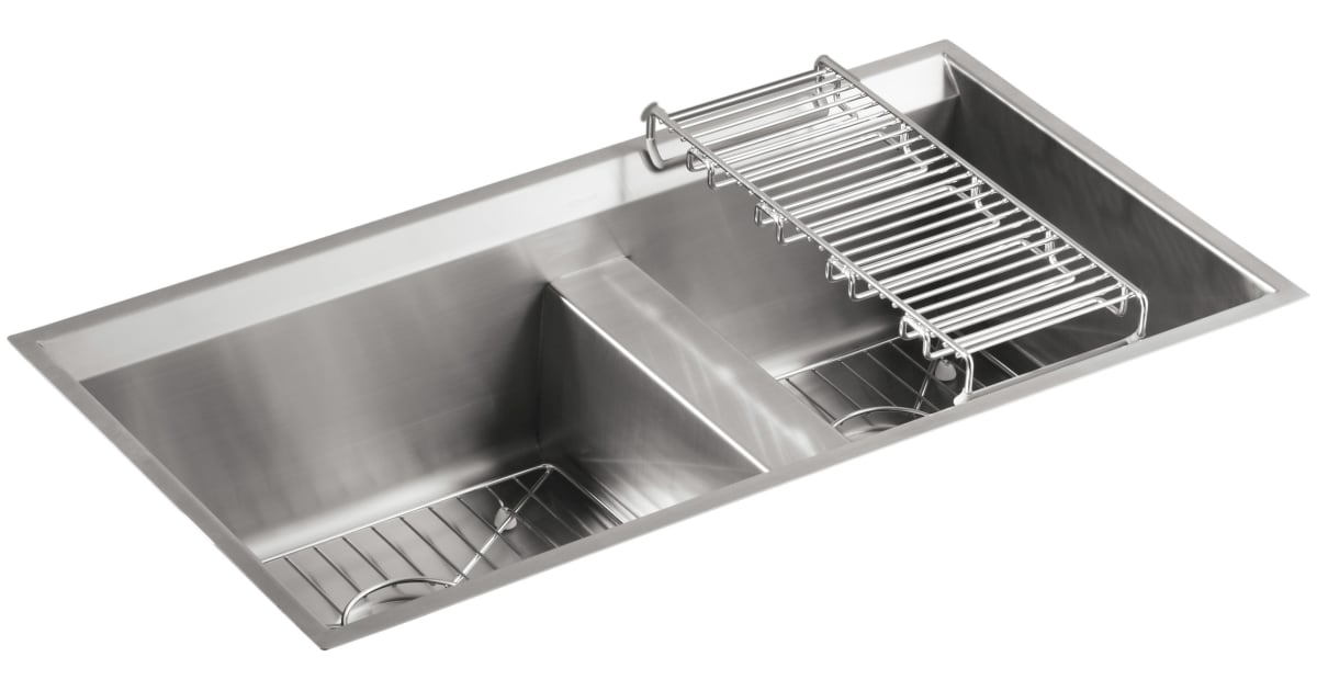 KOHLER 8 Degree Kitchen Sink Bowl Rack in Stainless Steel for K-3672