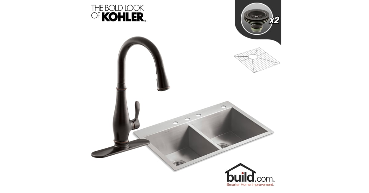 Kohler K38204/K7802BZ Vault Kitchen Kit with 33"