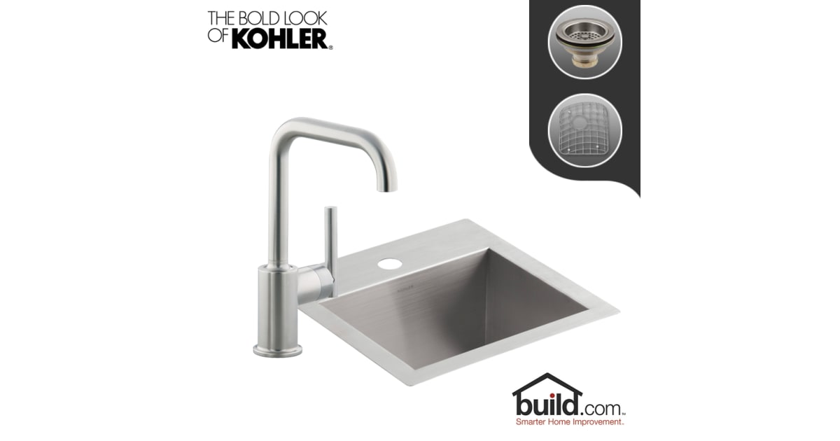 Kohler K38401/K7509VS Vault Kitchen Kit with 15"
