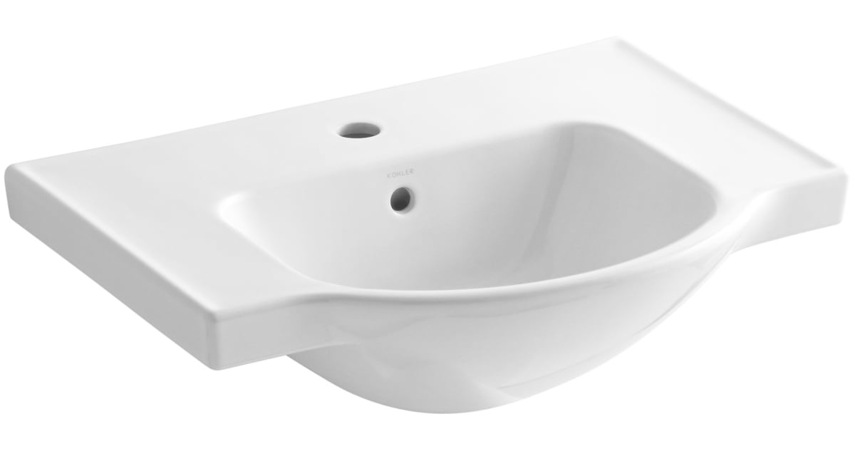 Kohler K524810 Veer 24" Pedestal Bathroom Sink Only