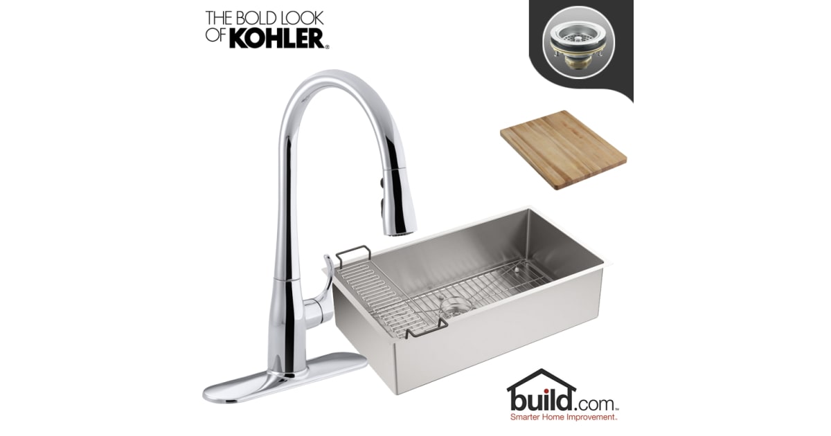 Kohler K5285/K596CP Strive Kitchen Kit with 32"