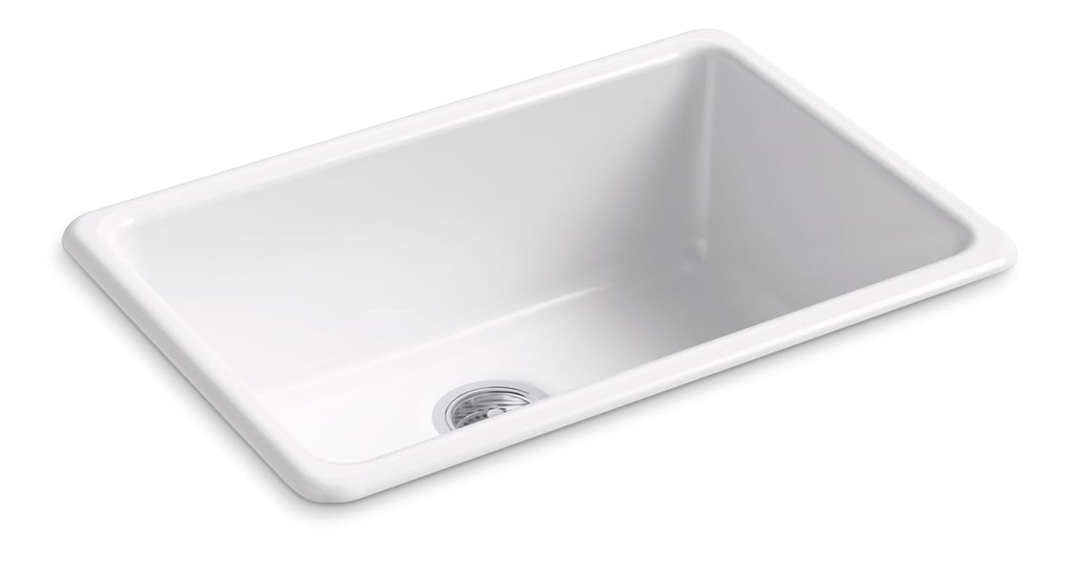 Kohler Riverby k-5872-4a1-0 White 25 Top-Mount Single-Bowl Kitchen Sink