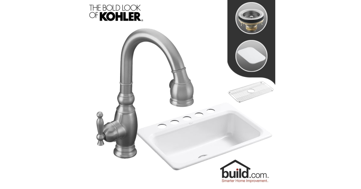 kohler k 5832 5u bakersfield kitchen sink