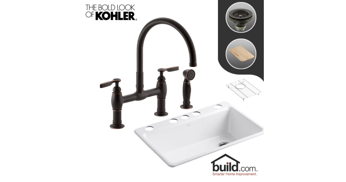 Kohler K58715UA3/K613142BZ Riverby Kitchen Kit with