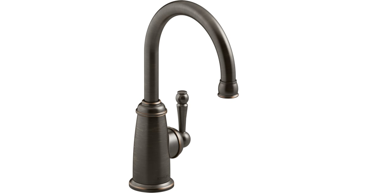 Kohler K-6666-AG-VS Rubinetto Acqua Wellspring In Acciaio Inox: Filtro Da Cucina A Collo Di Cigno, Maniglia Leva, Rotazione 360° - 6