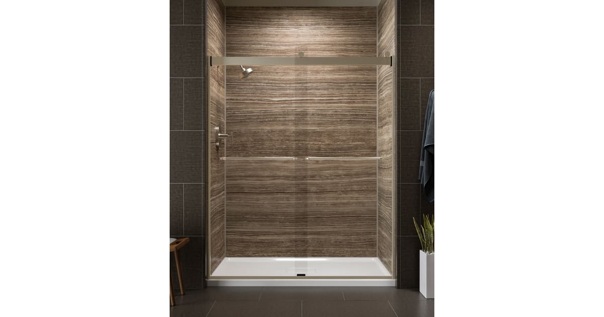 Porte De Douche Luminescence Par MAAX De 59 Po X 71 Po En Bronze Foncé