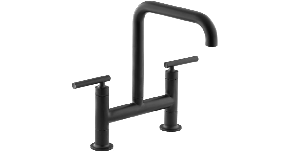 Kohler K-7547-4-BL Purist Double Handle Bridge | Build.com