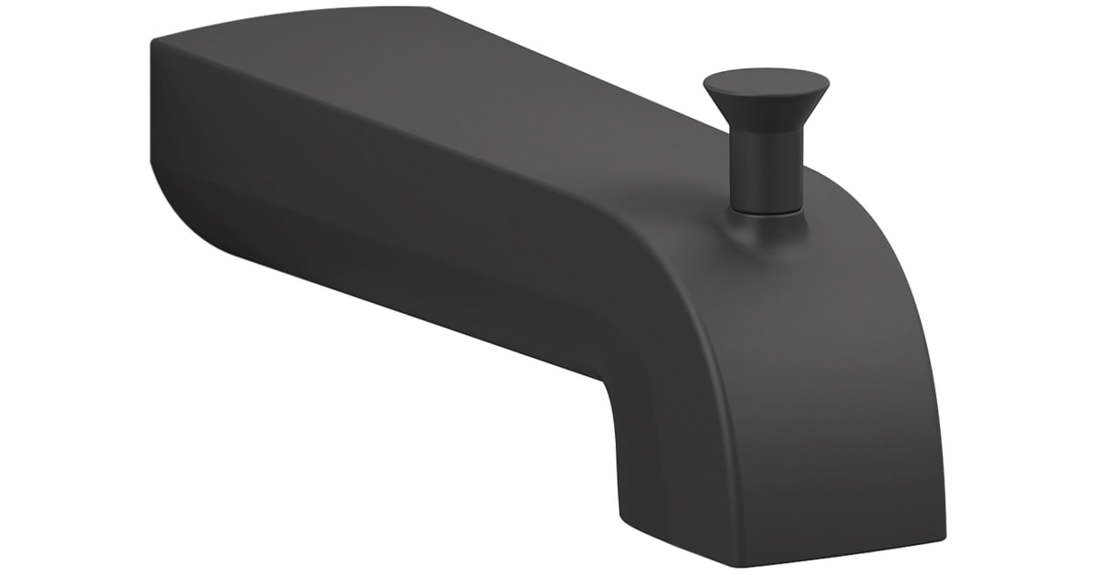 Kohler K97089BL Pitch 6" Integrated Diverter Tub Spout