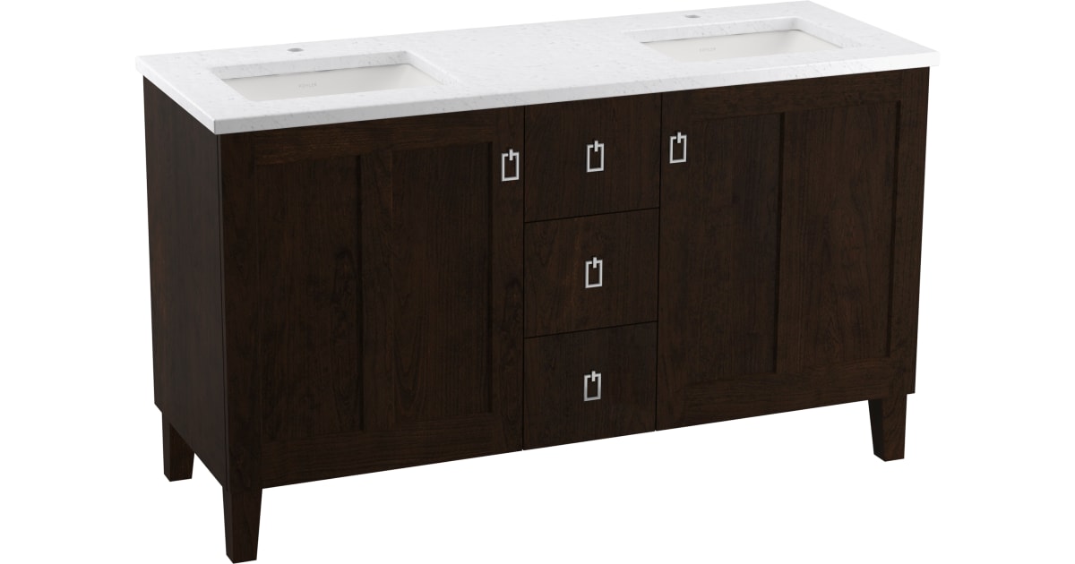 Kohler KCM99537BD11WB Poplin 60" Free Standing Double