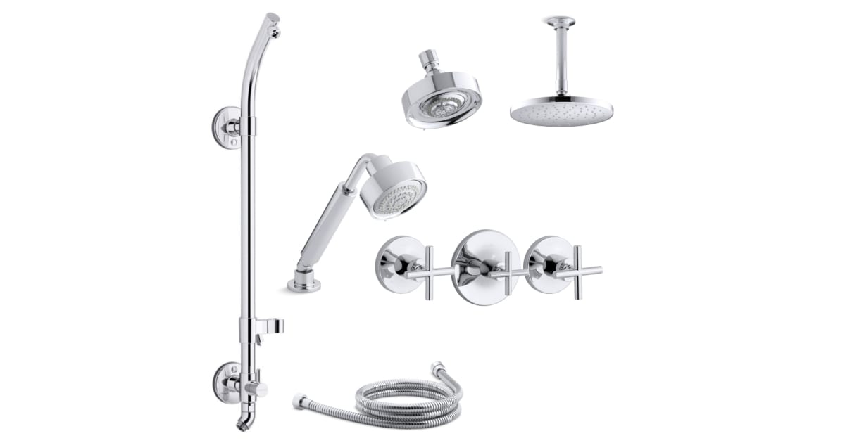 Kohler KPURISTMS27HR3CP Purist Thermostatic HydroRail