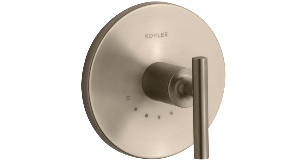 Kohler K-T14488-4-BV Purist Thermostatic Valve Trim Only with