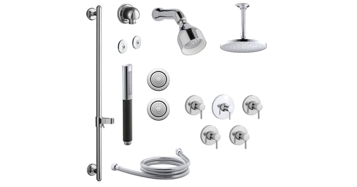 Kohler KTOOBIMS18S4CP Toobi Thermostatic Shower System