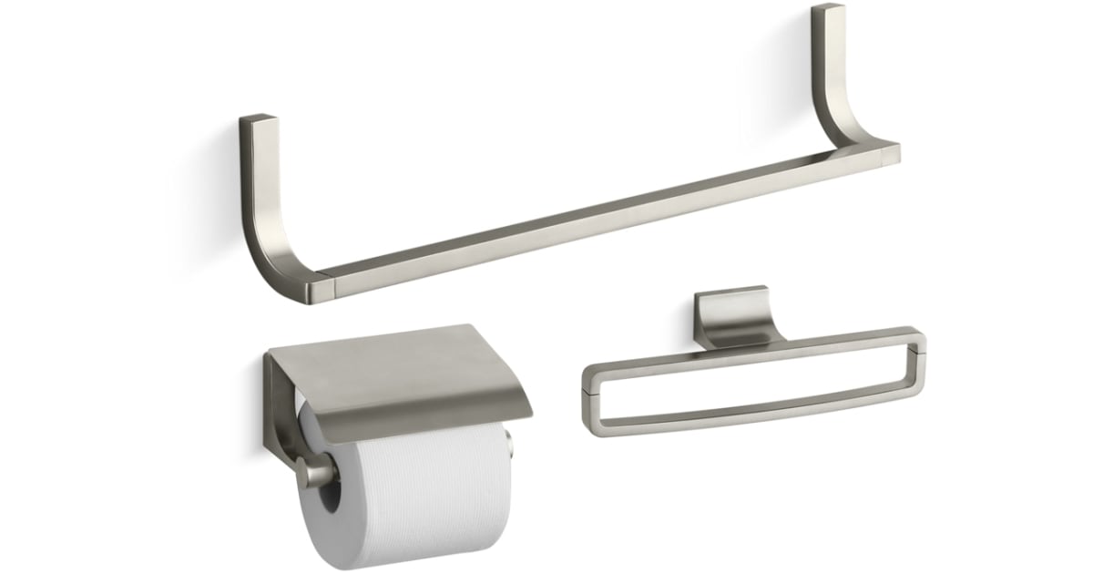 Kohler Loure Good Accessory Pack 2BN 18" Towel Bar, Towel