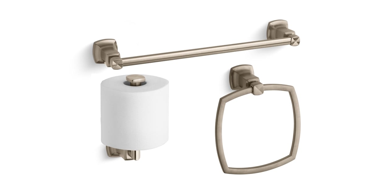 Kohler Margaux Good Accessory Pack 2BV 18" Towel Bar,