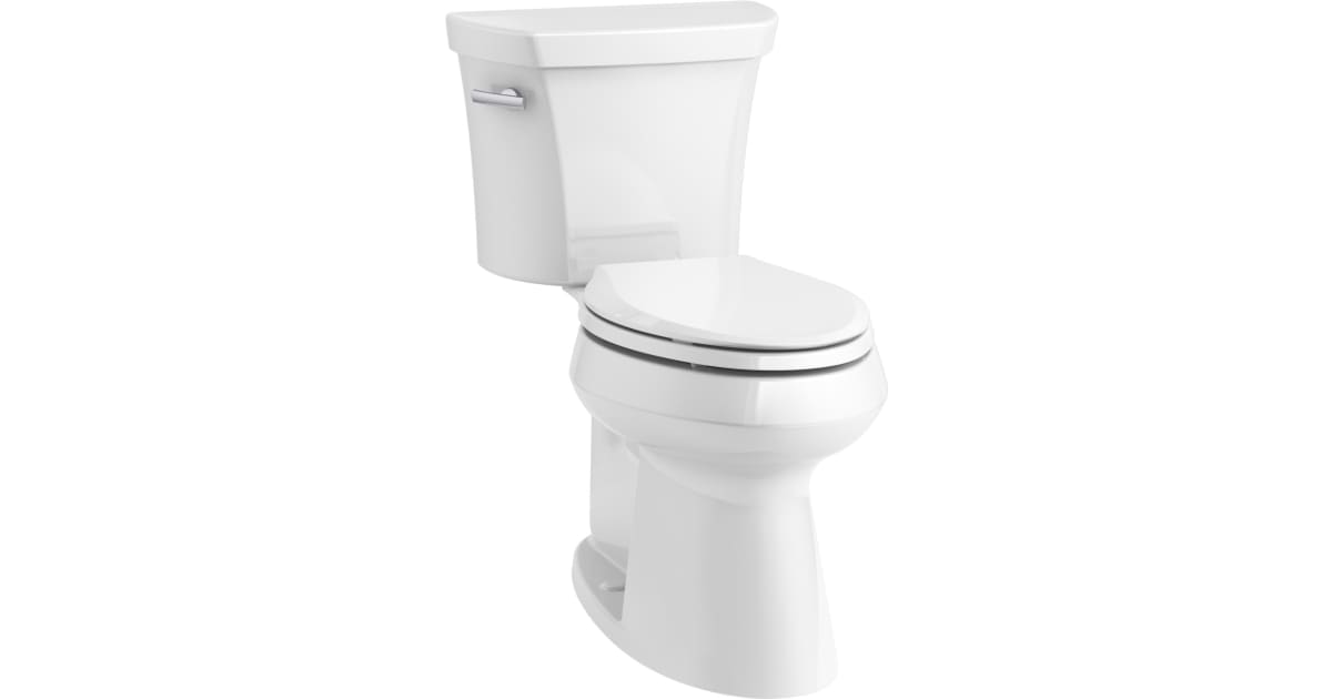 KOHLER Highline Black Elongated Chair Height 2-piece WaterSense Toilet  10-in Rough-In 1.28-GPF at