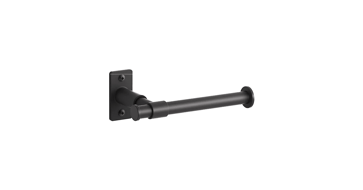 Kohler K-24759-BL Porta Carta Igienica Girevole - Design Moderno, Colore Nero Opaco, Struttura In Metallo