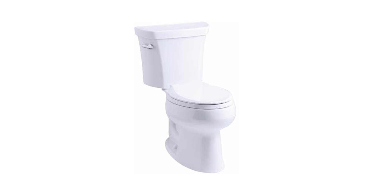 Kohler Wellworth Toilet Kohler K-3998-0 White 1.28 GPF Two-Piece Elongated Toilet With 12 Taza De Baño Toilet