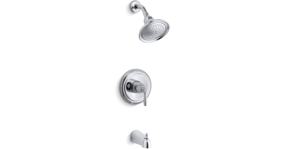KOHLER TS27391-4G-BN Siplice Rite-Tep - Juego De Olduras Para Bañera Y Ducha Con Cabezal De