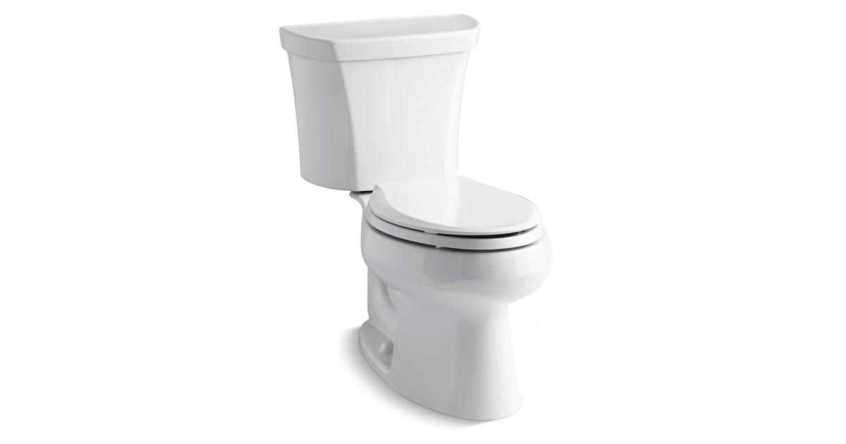 Kohler K-6393-RA-0 Highline Comfort Height Two-Piece Elongated Dual Toilet with Class Five Flush Technology and Right-Hand Trip Lever White 