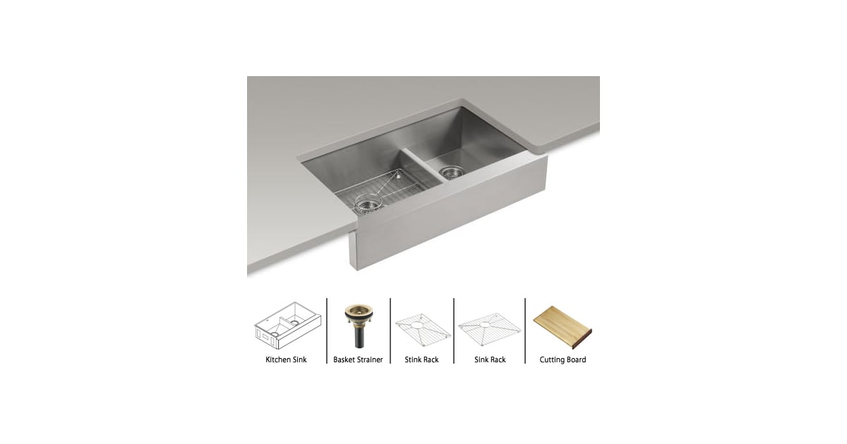Kohler VaultK3945PackageBV Complete Kitchen Sink and