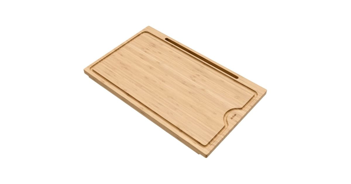 Kraus KCBT103BB Solid Bamboo Cutting Board with Mobile