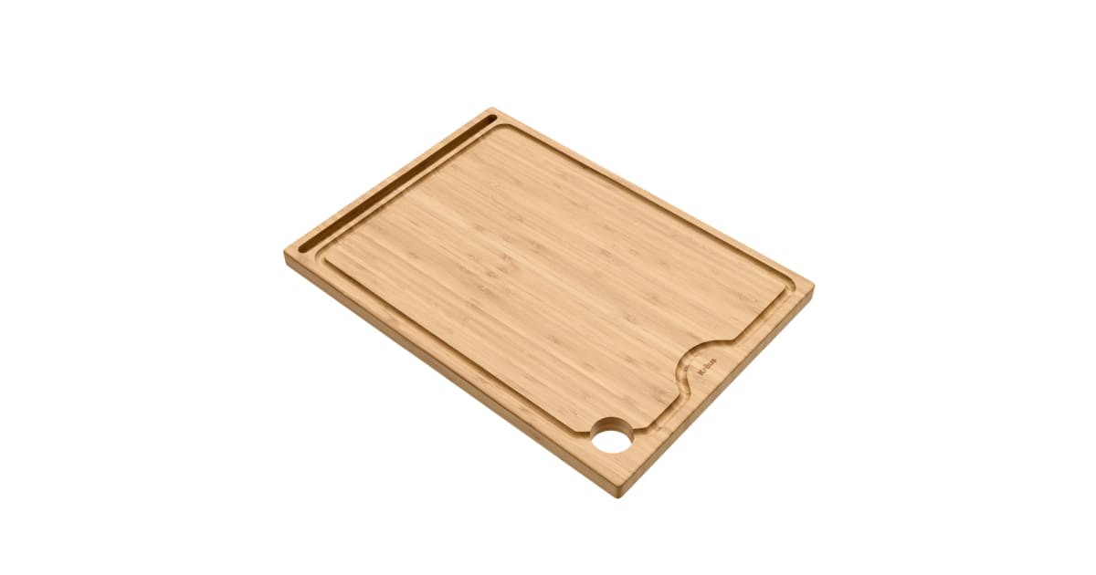 Kraus KCBTWS103BB Solid Bamboo Cutting Board with Mobile