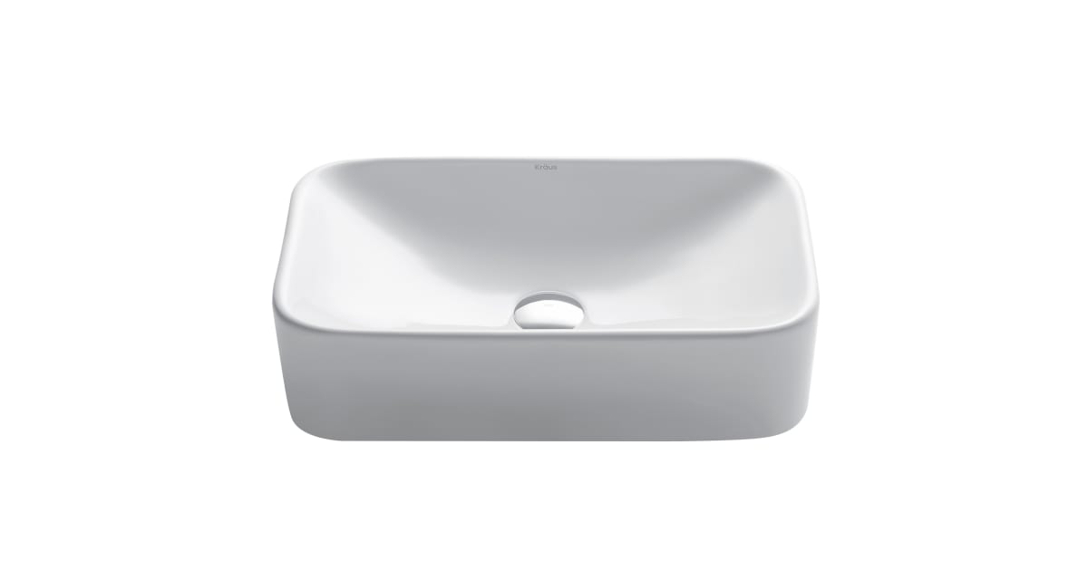 kraus kcv-140 white round ceramic bathroom sink