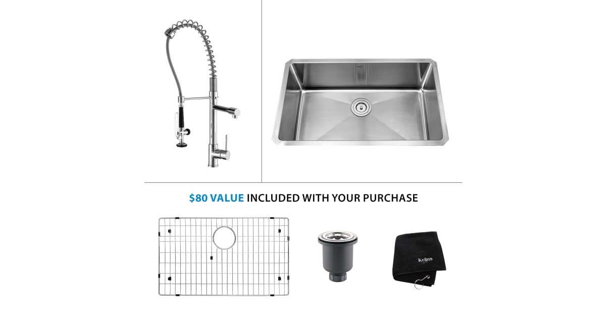 Kraus KHU10030KPF1602CH Kitchen Combo 30"