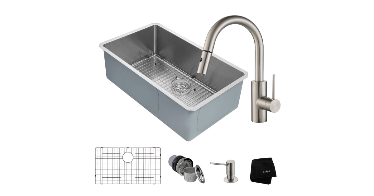 kraus khu100 28 kitchen sink 28 inch stainless steel