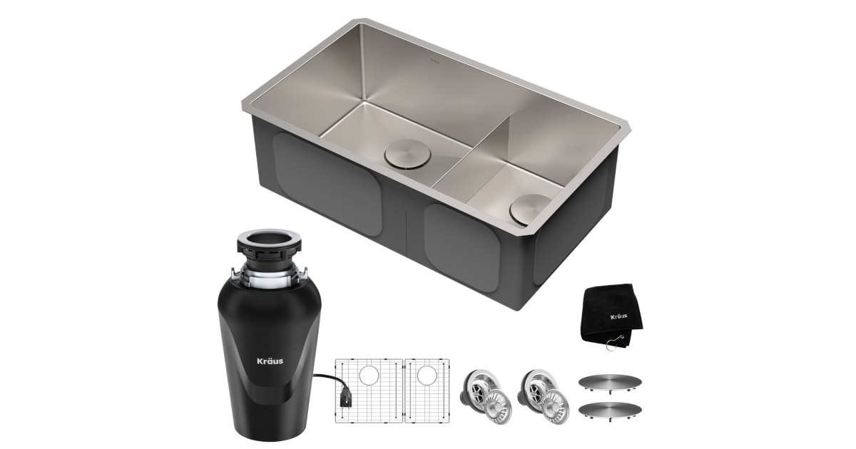 Kraus KHU103-32-100-75MB Standart PRO 32" Undermount Double Basin ...