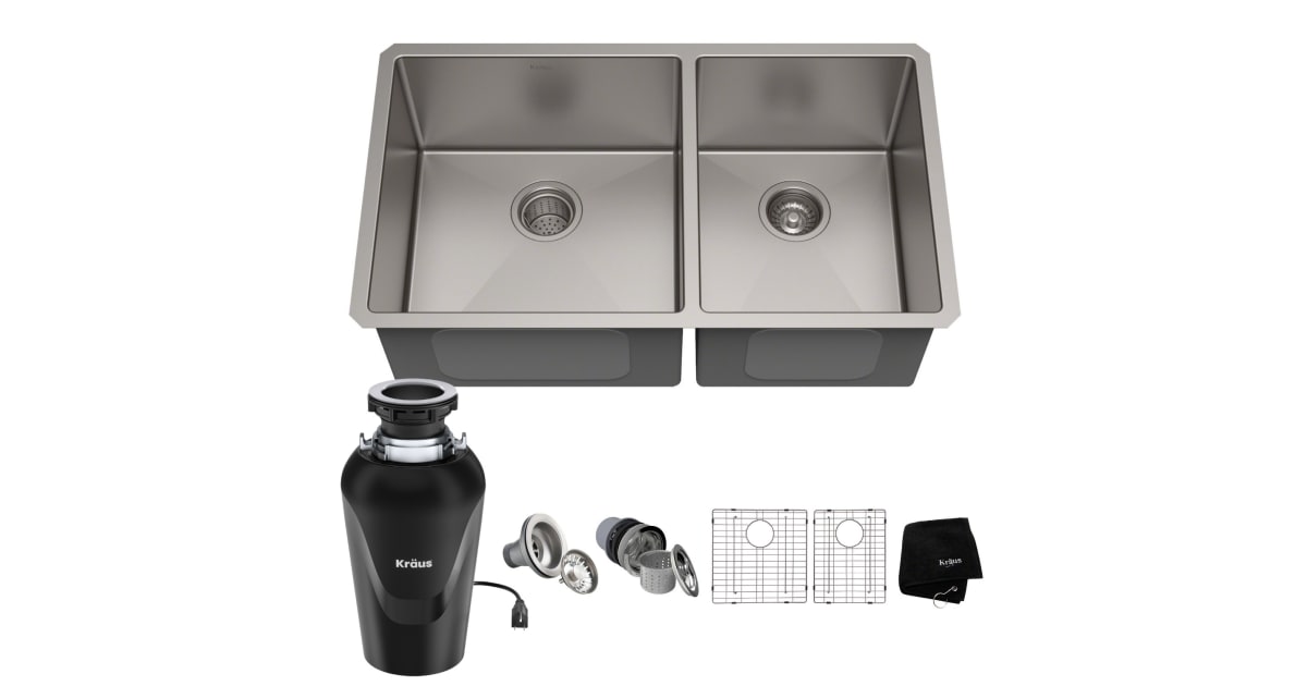 Kraus KHU103-33-100-75MB Standart PRO 32-3/4" Undermount Double Basin ...