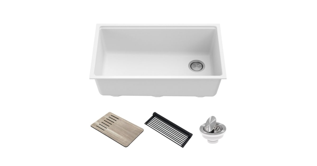 Kraus KGUW133WH Bellucci 33 Inch Undermount