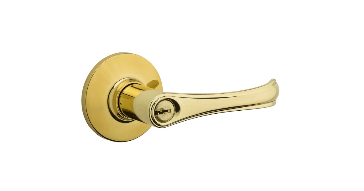 Kwikset 439BBL3 Burbank Keyed Entry Storeroom Door Lever