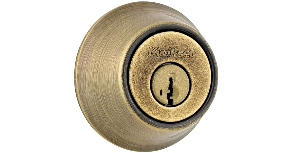 Kwikset 665-S Double Cylinder Deadbolt with SmartKey from the 660 Series, Antique Brass by Kwikset - 5