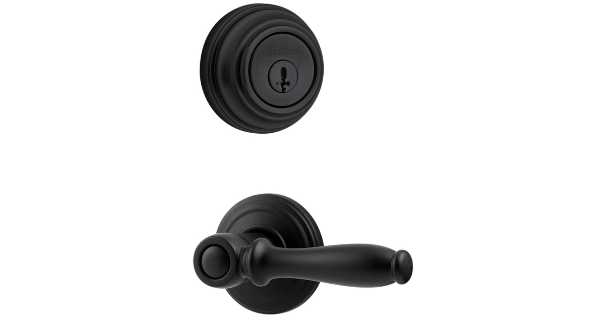 Kwikset 720ADL-980-514S Ashfield Passage Lever Set and Single Cylinder ...