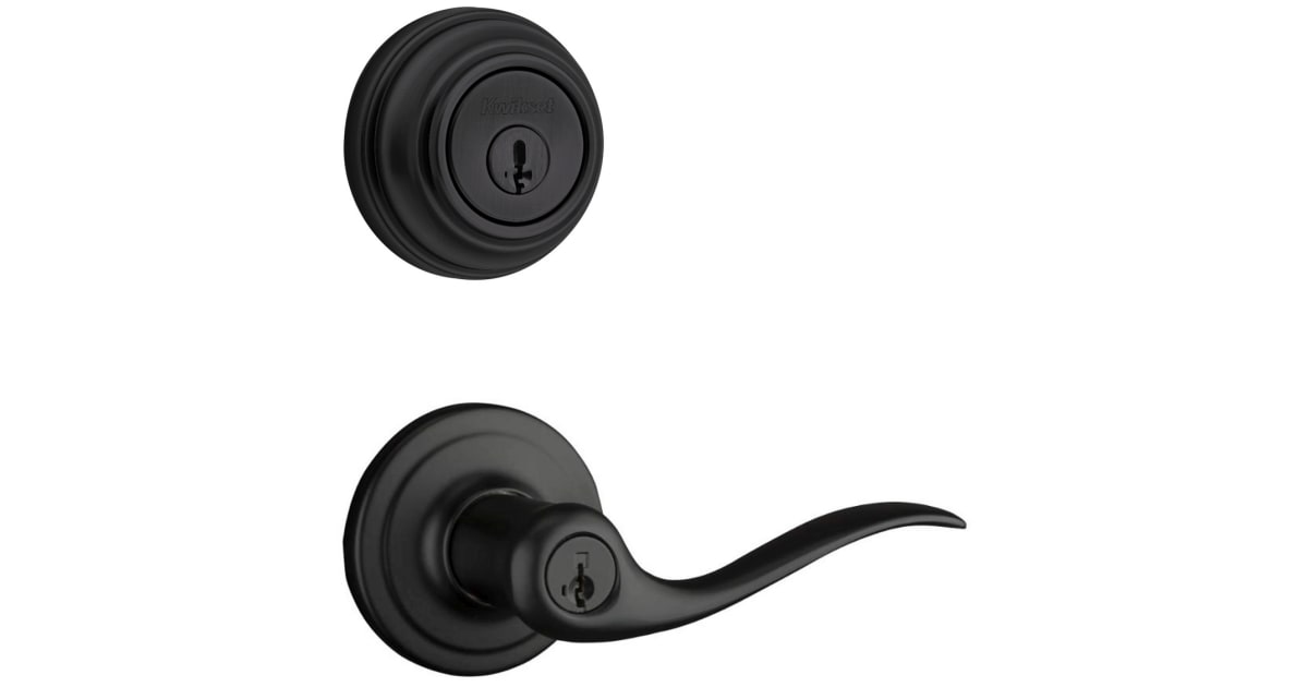 NU-SET Tustin Series Entry Door Lever Lock – Antique Brass, Keyed, Adjustable Backset, For Residential Doors - View #5